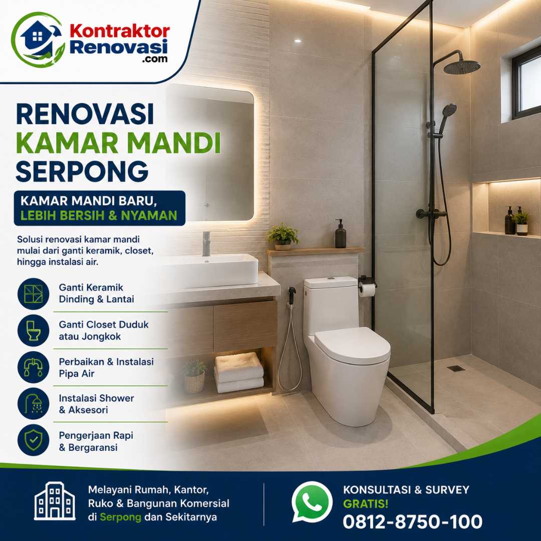 Jasa renovasi kamar mandi Serpong