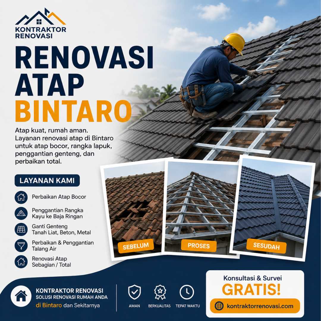 renovasi atap rumah bintaro