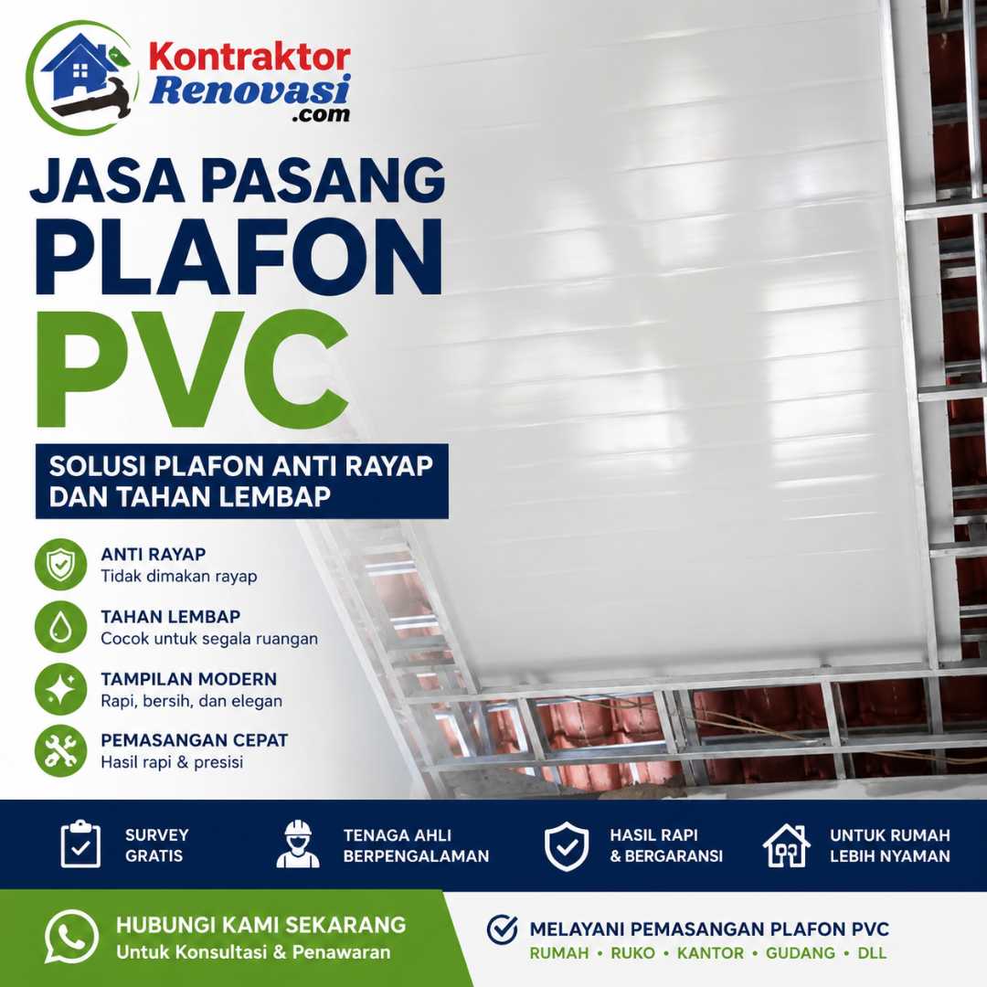 Jasa pasang plafon PVC