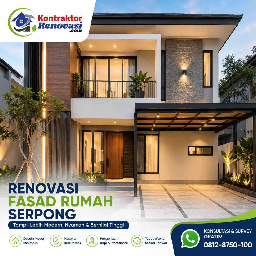 renovasi fasad rumah serpong