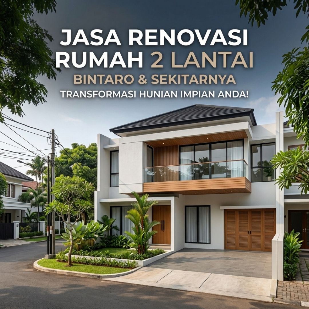 renovasi rumah 2 lantai Bintaro